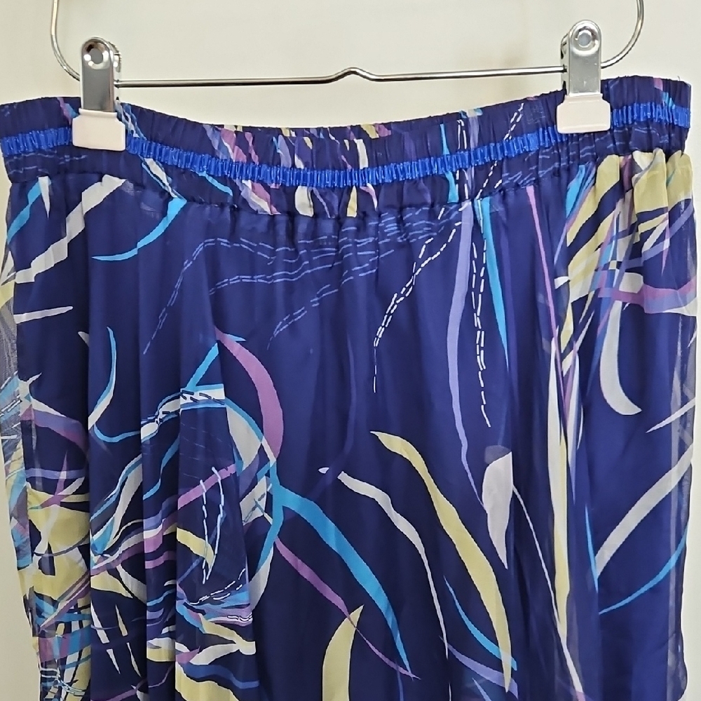Multicolor Blue Maxi Skirt - Picture 3 of 13